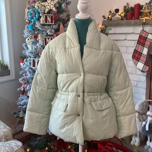 J. Crew NWOT Alps puffer jacket with PrimaLoft Soft Mint, Size S - Picture 3 of 12